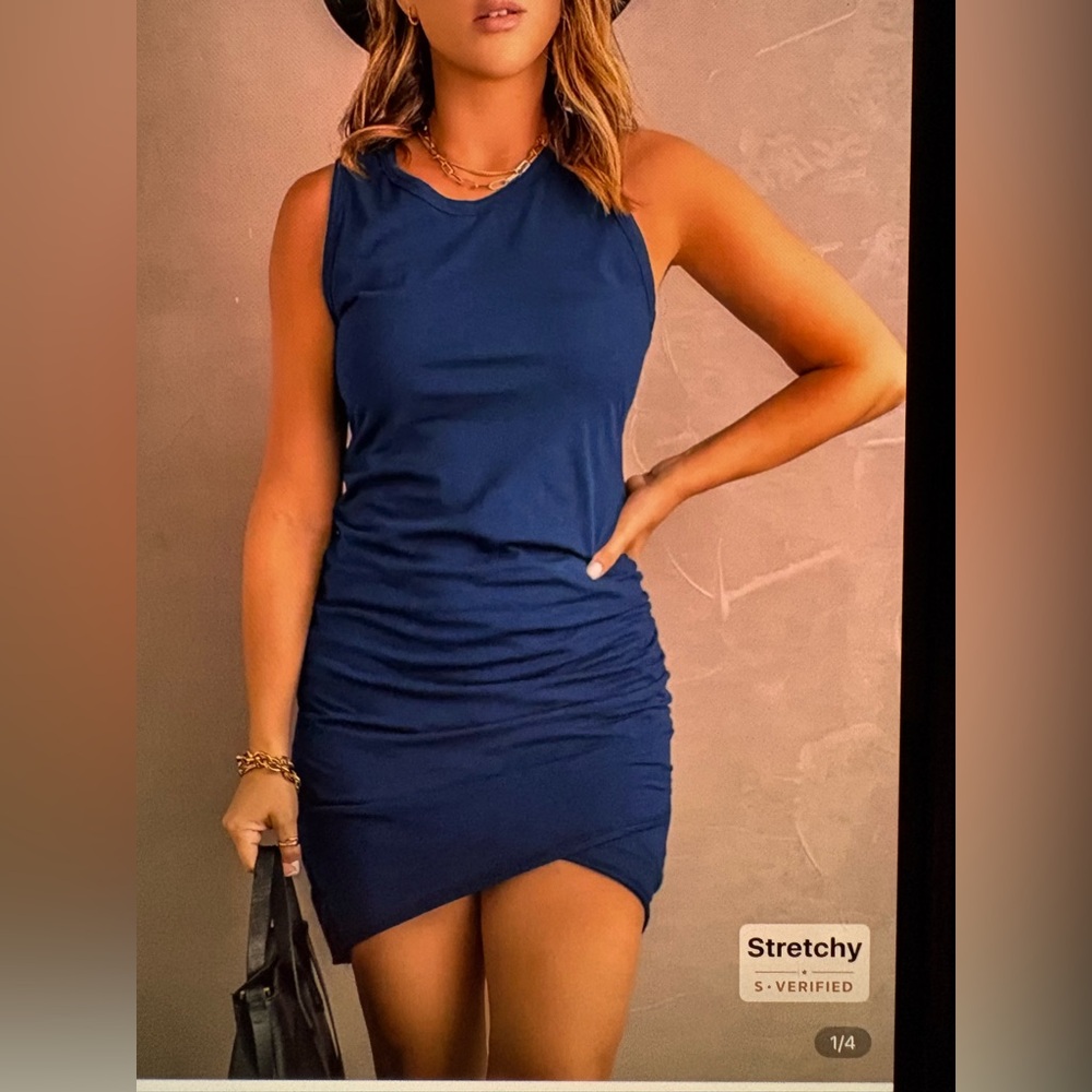 SHEIN Blue Sleeveless Dress